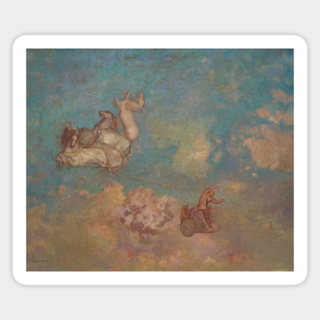 The Chariot of Apollo by Odilon Redon Sticker by Classic Art Stall